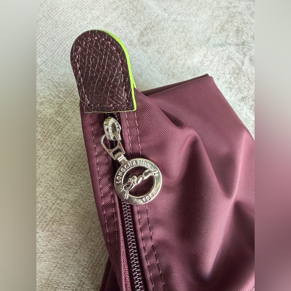 Longchamp Le Pliage Green Tote Large - Burgundy - Picture 9 of 16
